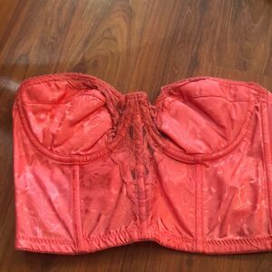 Vintage Valmont peach bustier 36B bra
